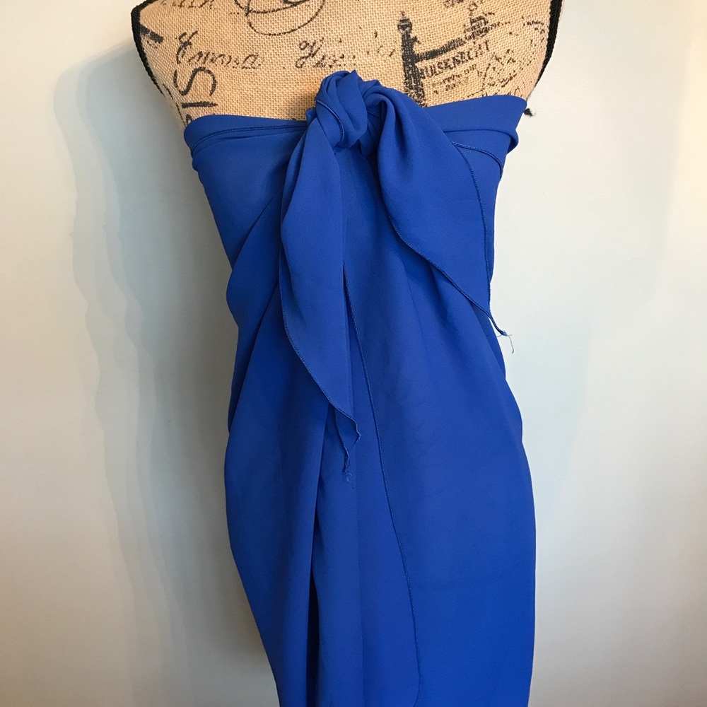 La Palapa sheer convertible royal blue sarong